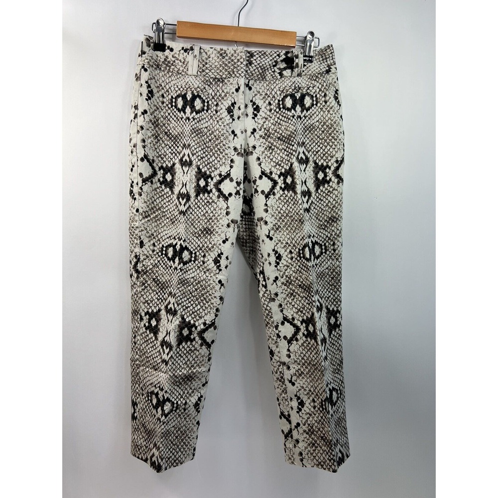 Worthington Modern Fit‎ Crop Pants Women's Sz 4P Snake Print False Pockets